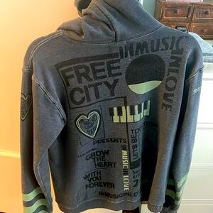 Freecity Black Graphic Hoodie